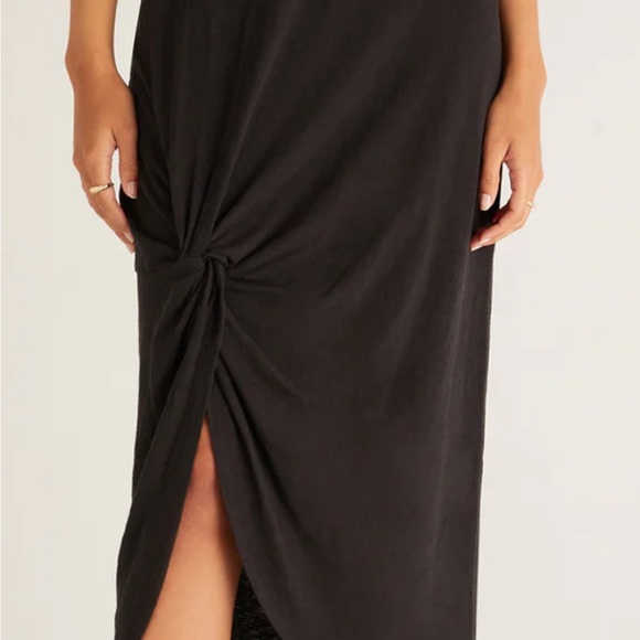 Z Supply | Skirts | Nwt Z Supply Sabina Cotton Slub Knot Skirt In Black ...